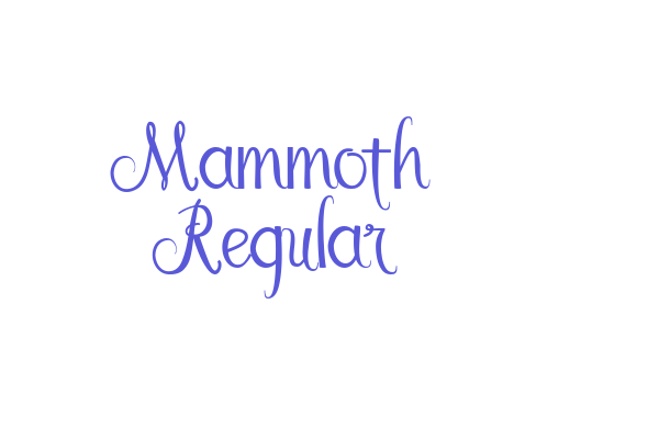 Mammoth Regular Font