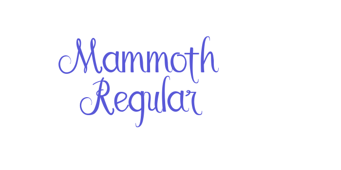 Mammoth Regular Font Download