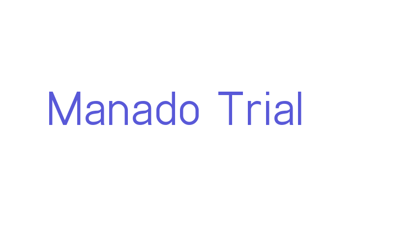 Manado Trial Font Download