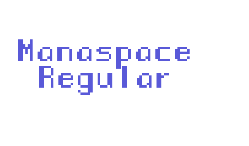 Manaspace Regular Font