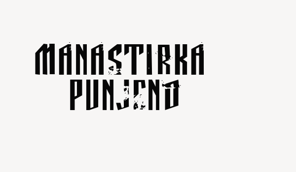 Manastirka  punjeno Font