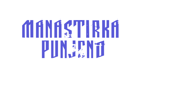 Manastirka  punjeno Font Download