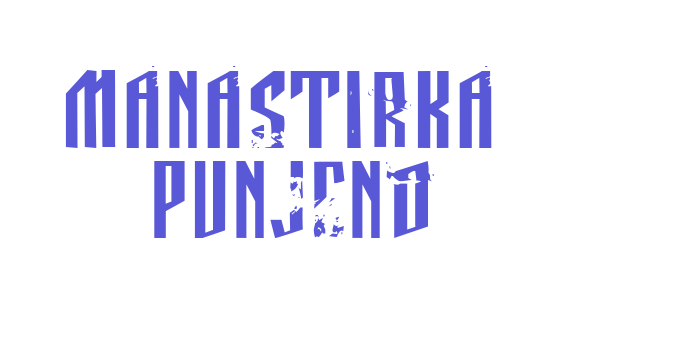 Manastirka  punjeno Font