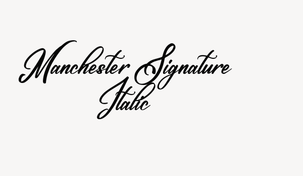 Manchester Signature Italic Font