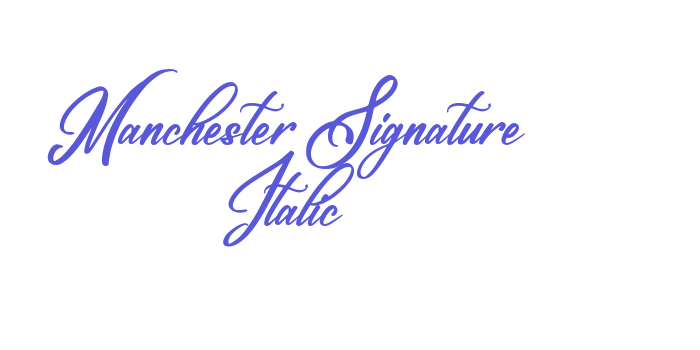 Manchester Signature Italic Font Download