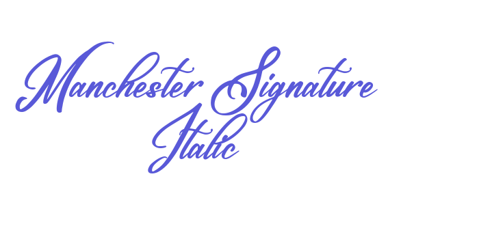 Manchester Signature Italic Font