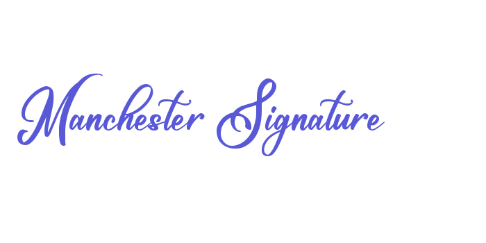 Manchester Signature Font