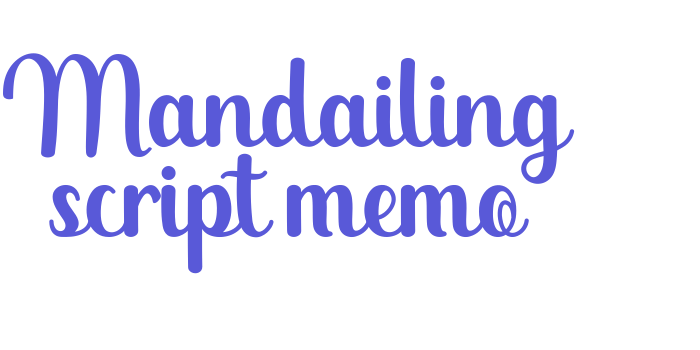 Mandailing script memo Font