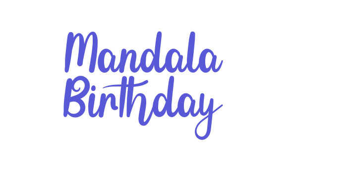 Mandala Birthday Font