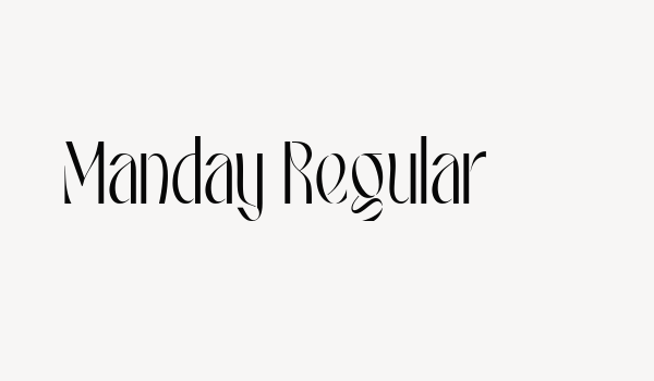 Manday Regular Font