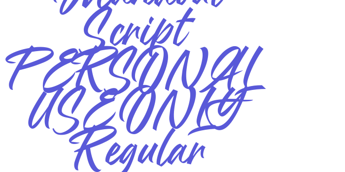 Mandoul Script PERSONAL USE ONLY Regular Font Download