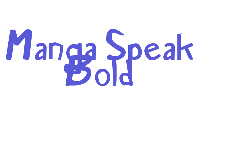 Manga Speak Bold Font