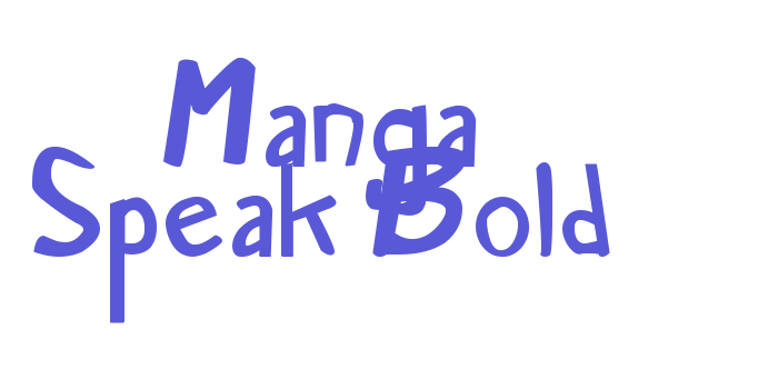 Manga Speak Bold Font Download