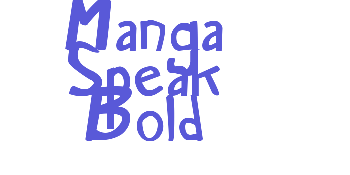 Manga Speak Bold Font