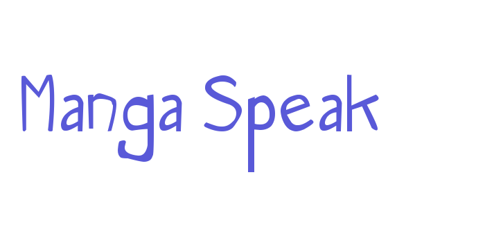 Manga Speak Font Download