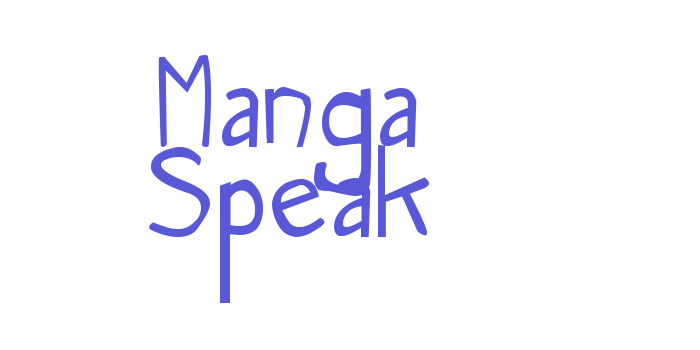 Manga Speak Font