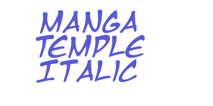 Manga Temple Italic Font Download