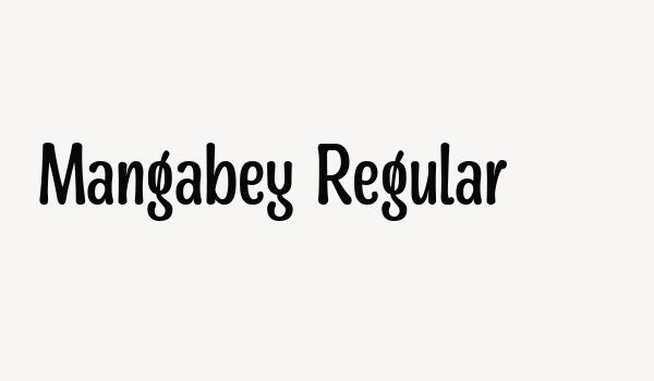 Mangabey Regular Font