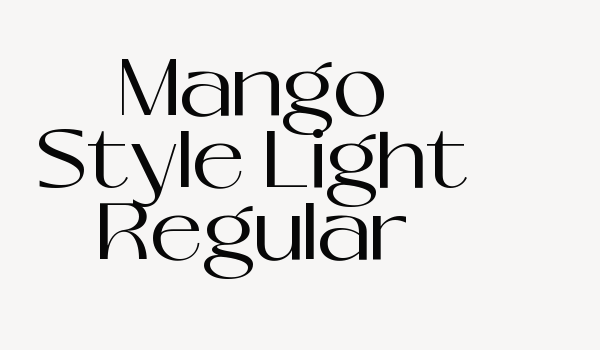 Mango Style Light Regular Font