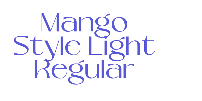 Mango Style Light Regular Font Download