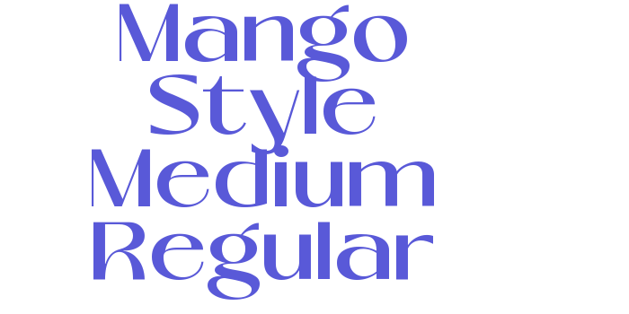 Mango Style Medium Regular Font Download