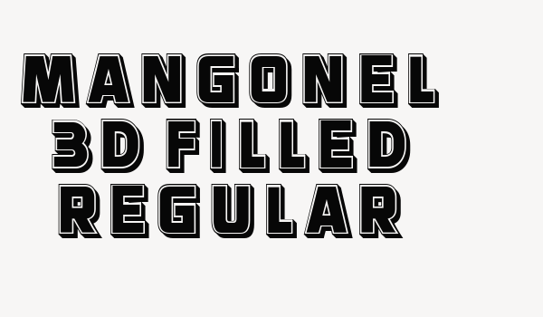 Mangonel 3D Filled Regular Font