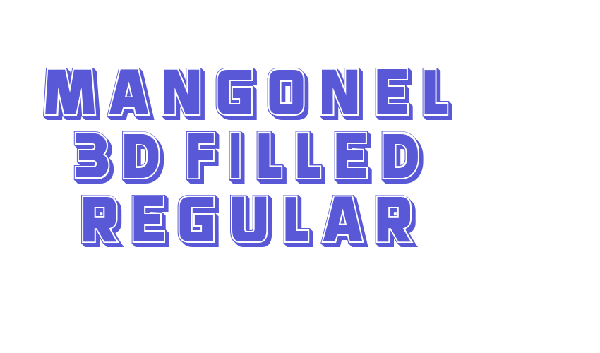 Mangonel 3D Filled Regular Font Download