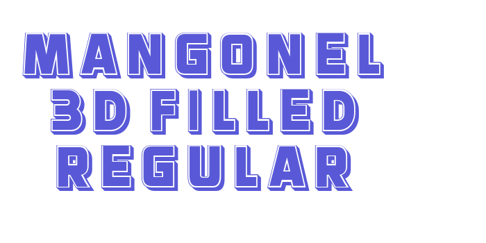 Mangonel 3D Filled Regular Font Download