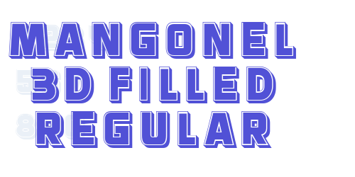 Mangonel 3D Filled Regular-font-download