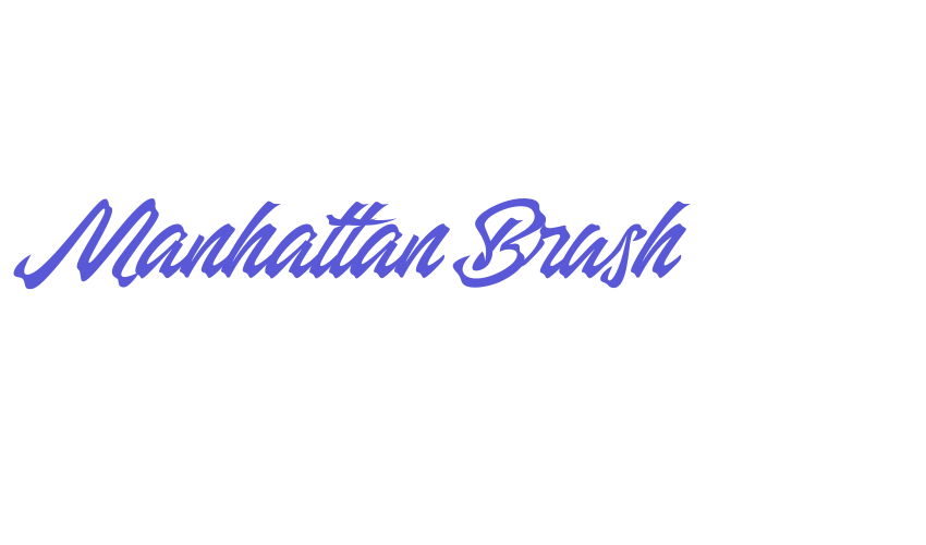 Manhattan Brush Font