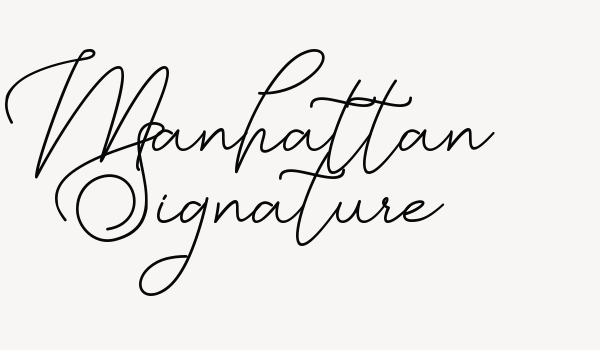 Manhattan Signature Font