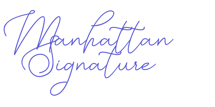 Manhattan Signature Font Download