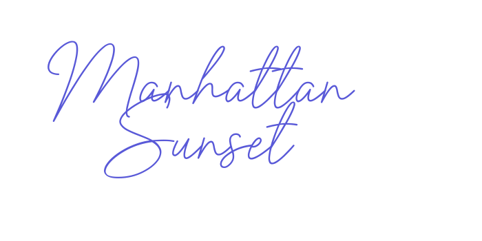 Manhattan Sunset Font Download