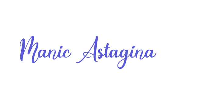 Manic Astagina Font Download