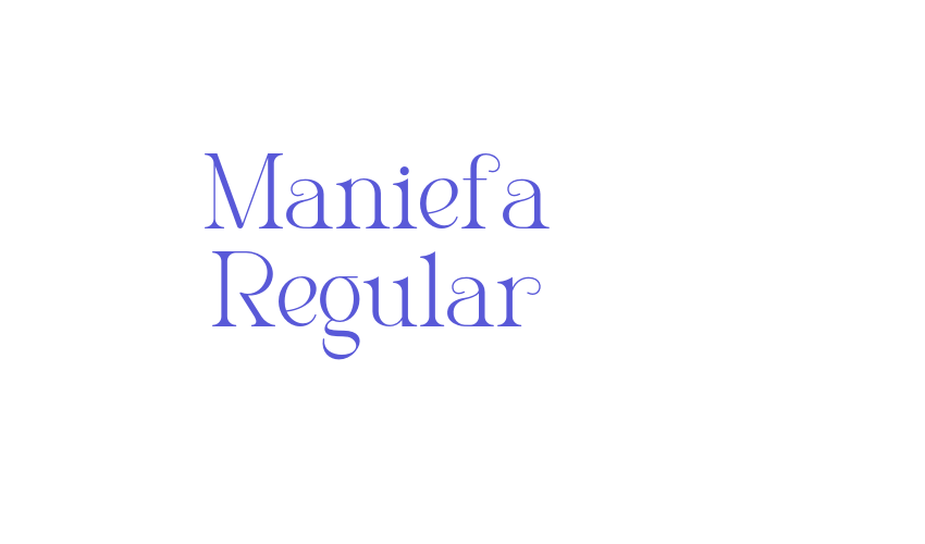 Maniefa Regular Font Download