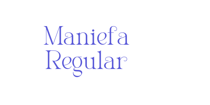 Maniefa Regular Font Download