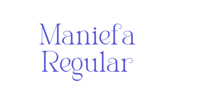 Maniefa Regular Font