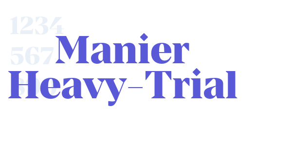 Manier Heavy-Trial font free