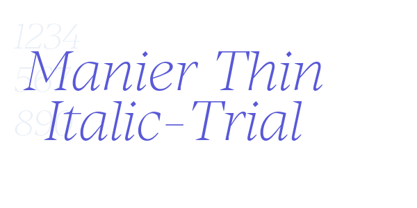 Manier Thin Italic-Trial font free