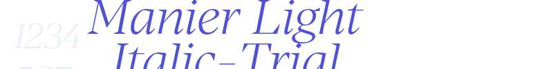 Manier Light Italic-Trial-font