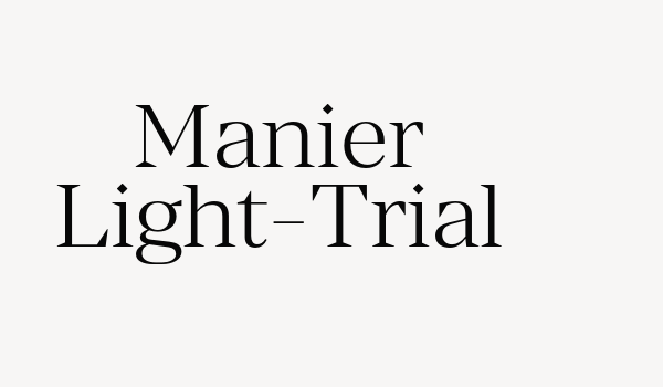 Manier Light-Trial Font