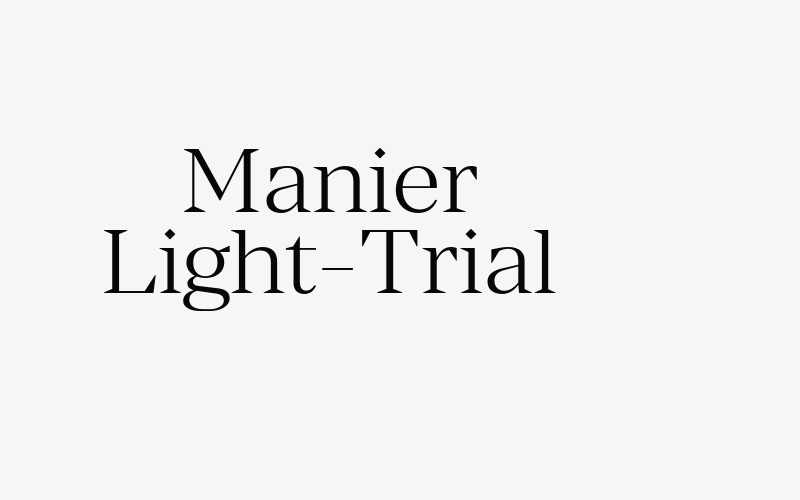 Manier Light-Trial Font