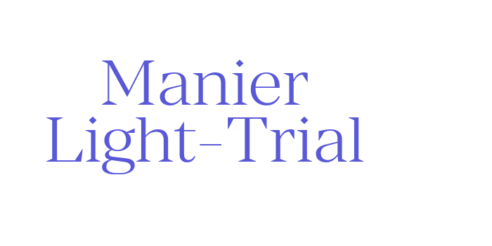 Manier Light-Trial Font Download