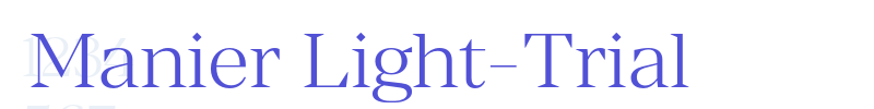 Manier Light-Trial-font