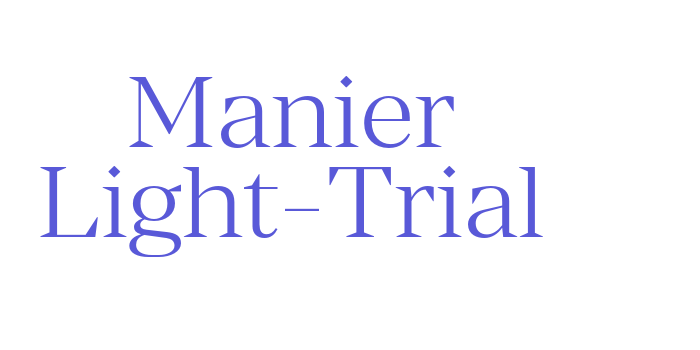 Manier Light-Trial Font