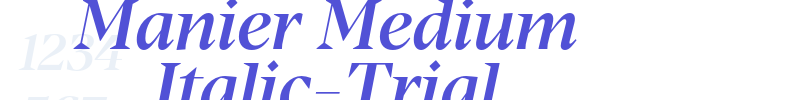 Manier Medium Italic-Trial-font