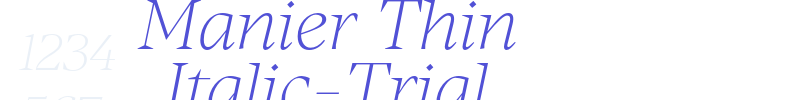 Manier Thin Italic-Trial-font