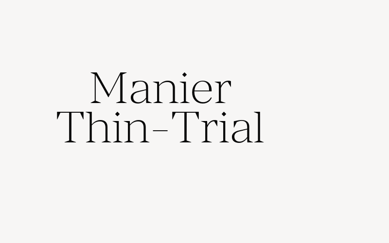 Manier Thin-Trial Font