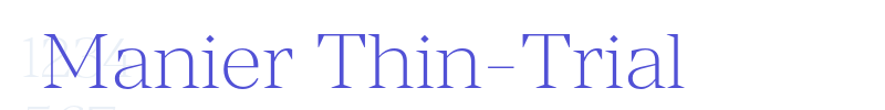 Manier Thin-Trial-font