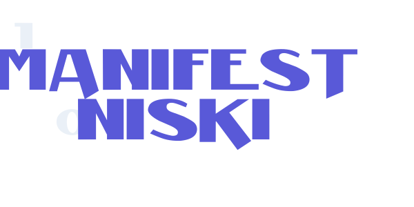 Manifest Niski font free